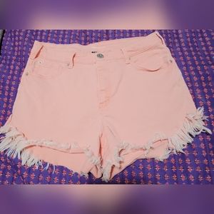 Womens INC International Concepts Peach Jean Shorts Size 10